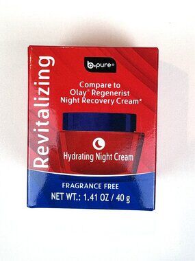 b.pure Revitalizing Hydrating Night Cream 1.41 oz (40 g) jar. New
